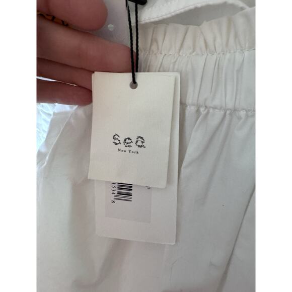 Sea Rylee Crochet Trim Top, White Womens Size XS NWT $275 - Picture 9 of 13